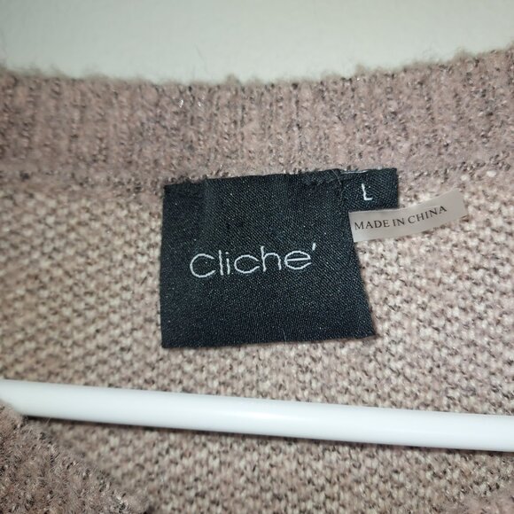 Cliche open front cardigan fair isle print. - Picture 2 of 4